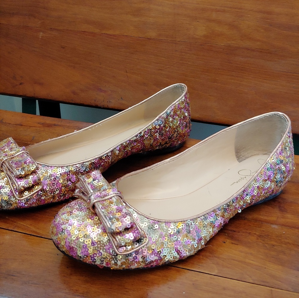 Jessica Simpson sparkled flats